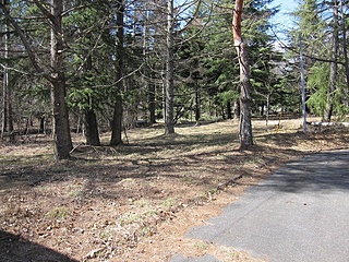 敷地（写真左）と東側私道