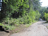敷地（写真左側）と公道